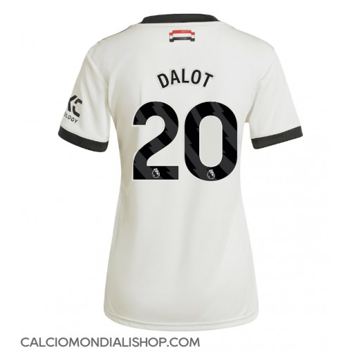 Maglie da calcio Manchester United Diogo Dalot #20 Terza Maglia Femminile 2024-25 Manica Corta